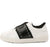 Sneakers Valentino Bianche con Fascia Nera e Applicazione Borchie