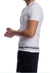 T-Shirt Moschino Bianco con Banda Logata in Gomma